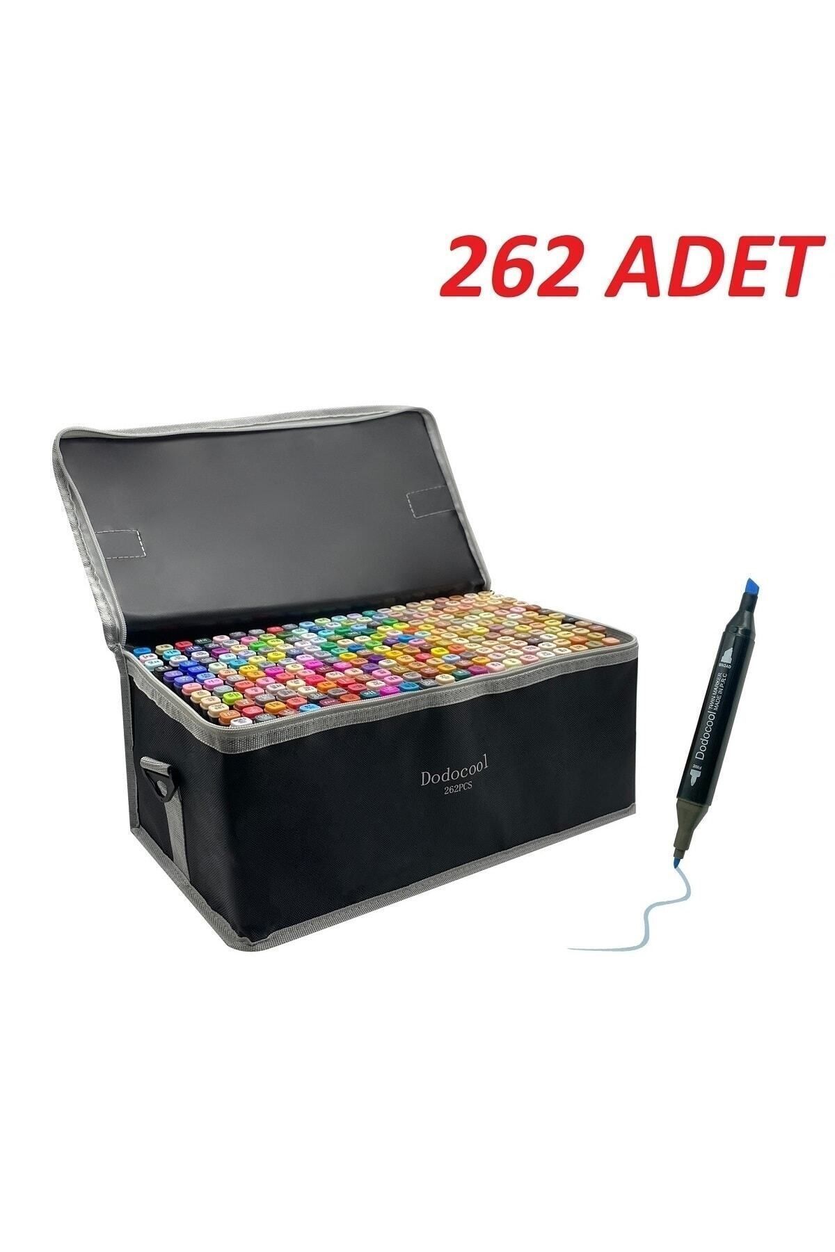 Dodocool Touch Marker  Art Çift Uçlu 262 Adet  Kalem Seti  Çantalı Premium Boyama Kalemi