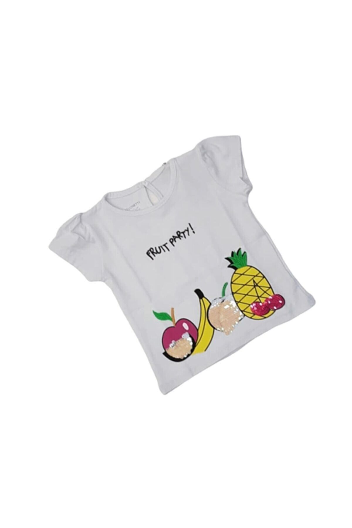 Divonette Kids 1200 Kız Bebek Fruit Party Baskılı K.kol Tişört