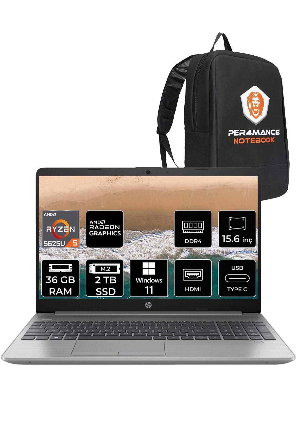 255 G9 RYZEN 5 5625U 36GB RAM 2TB SSD 15.6'' FHD W11HOME 723Q2EA _51 PER4 ÇANTA