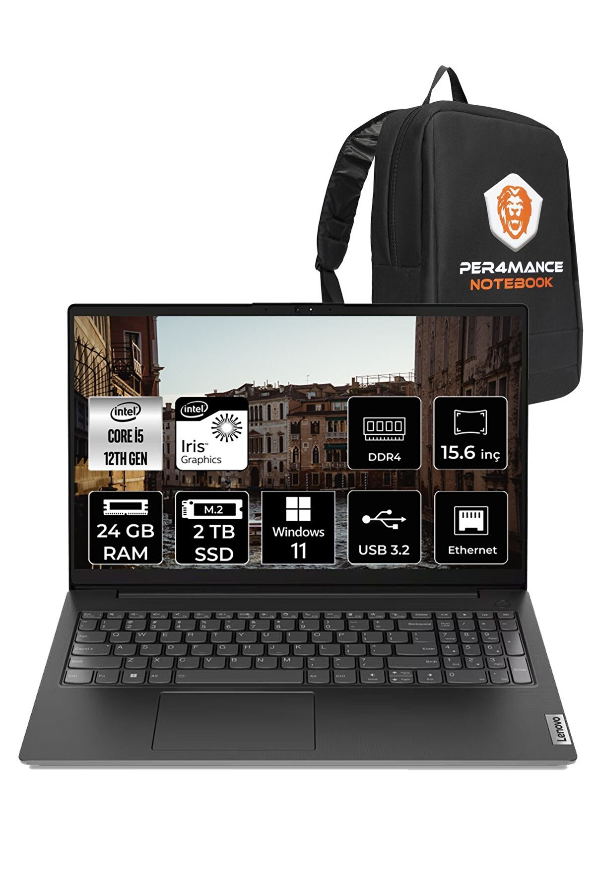 Nb V15 G3 i5-1235U 24GB 2TB SSD 15.6 FHD W11HOME 82TT00A6TX 91 PER4 ÇANTA