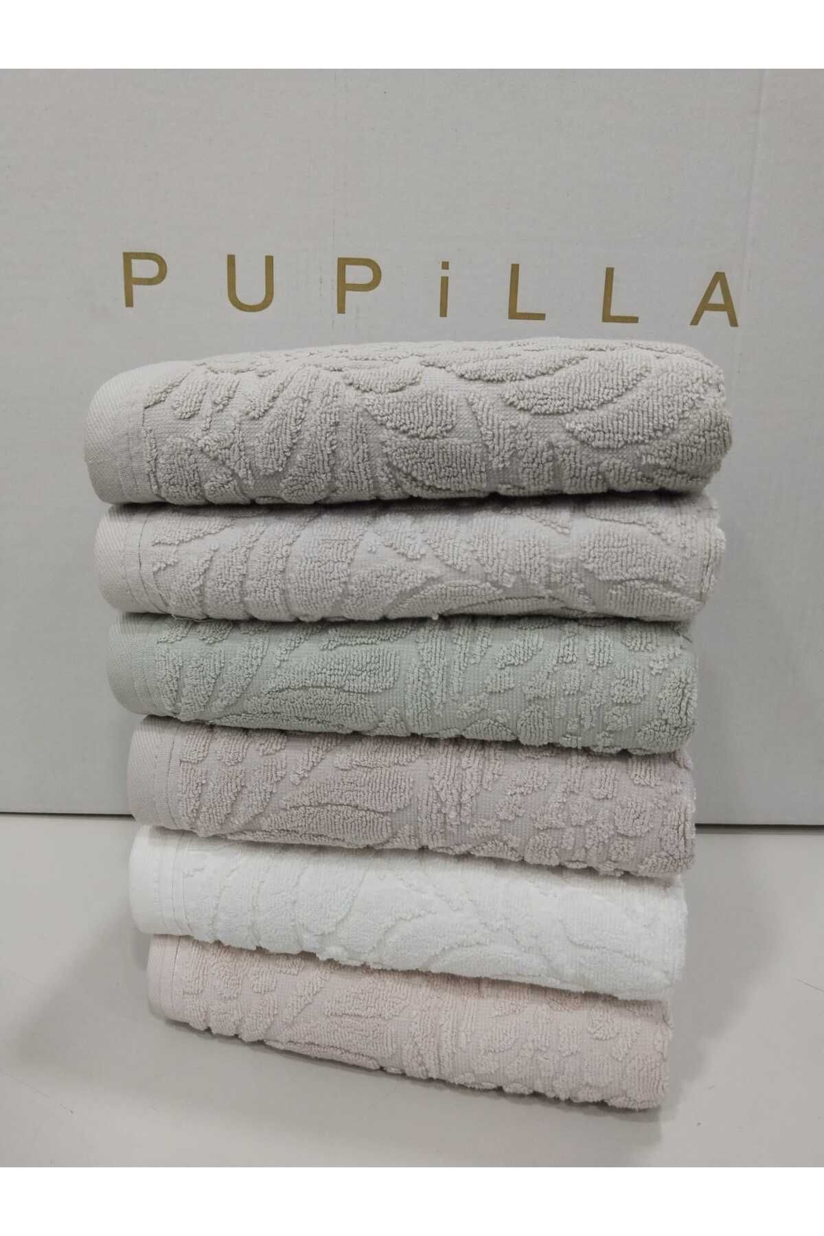 Pupilla Collection El havlu seti pamuk 6 adet 50x90cm fauda