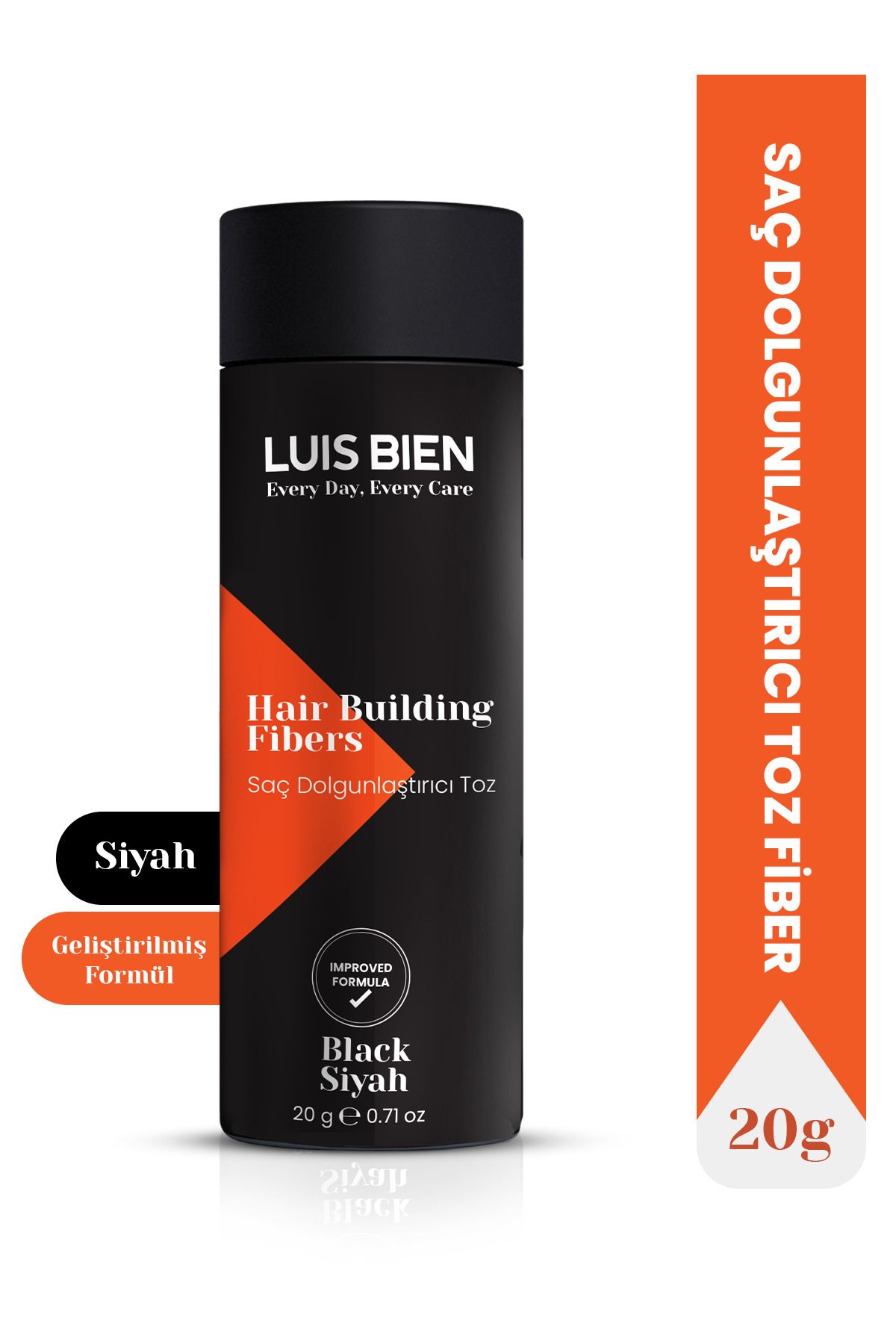 Luis Bien Saç Dolgunlaştırıcı Toz Fiber - Siyah