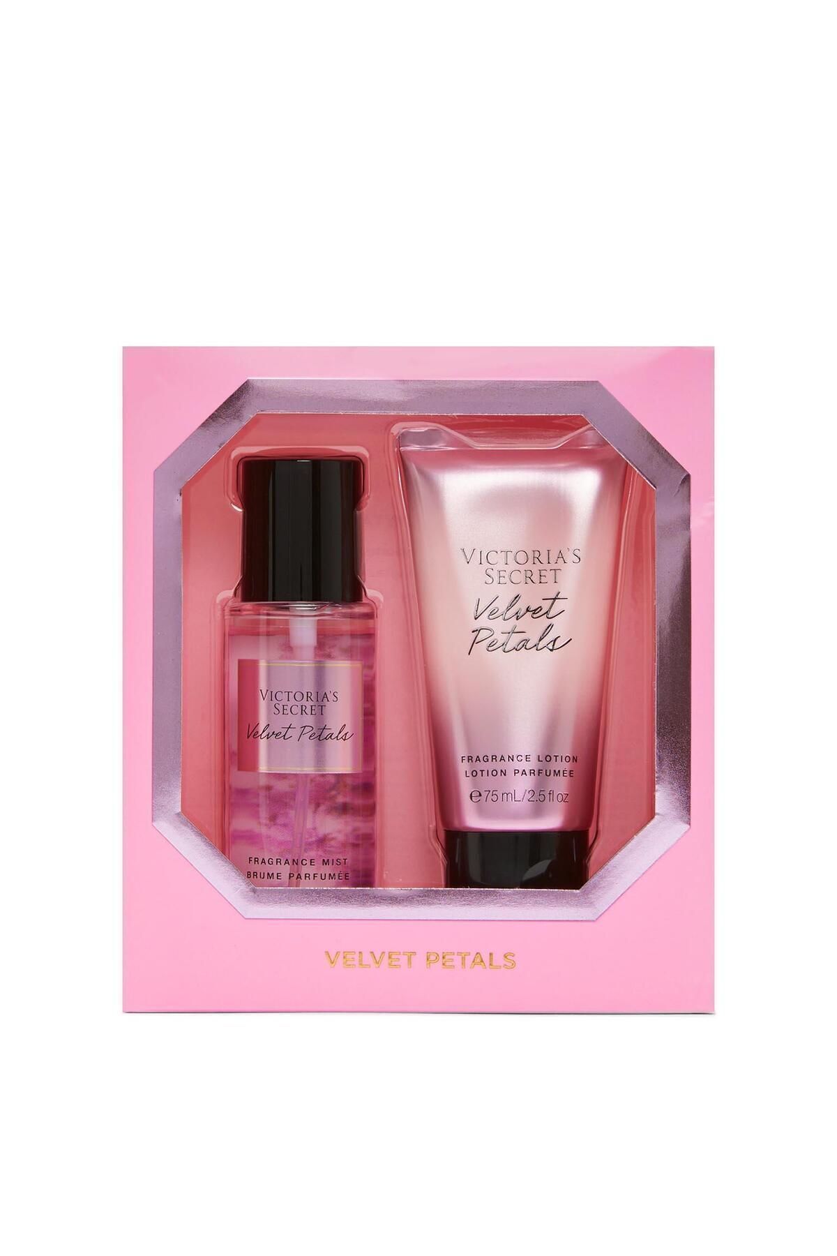 Victoria's Secret Velvet Petals Mini Vücut Spreyi & Losyonu Seti