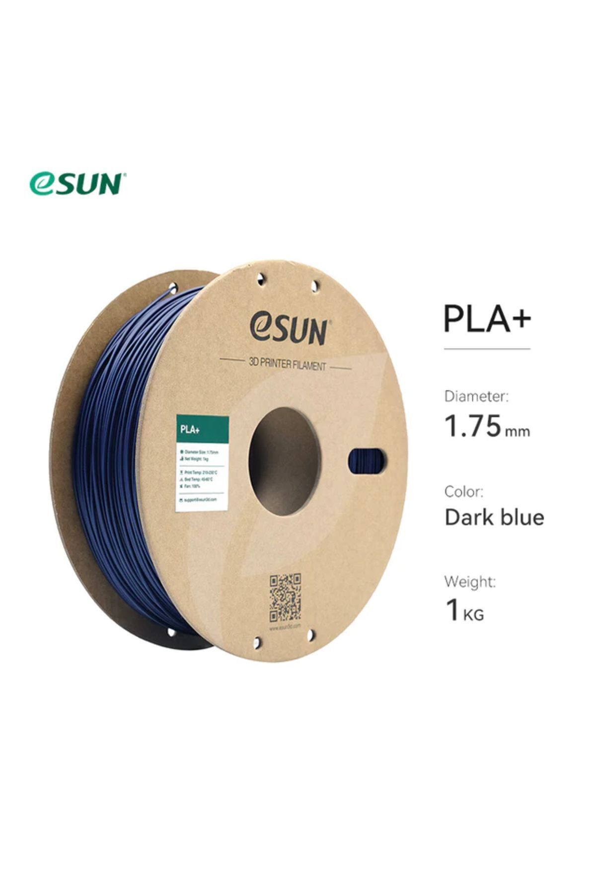 eSun Koyu Mavi Pla Plus Filament 1.75mm 1 Kg