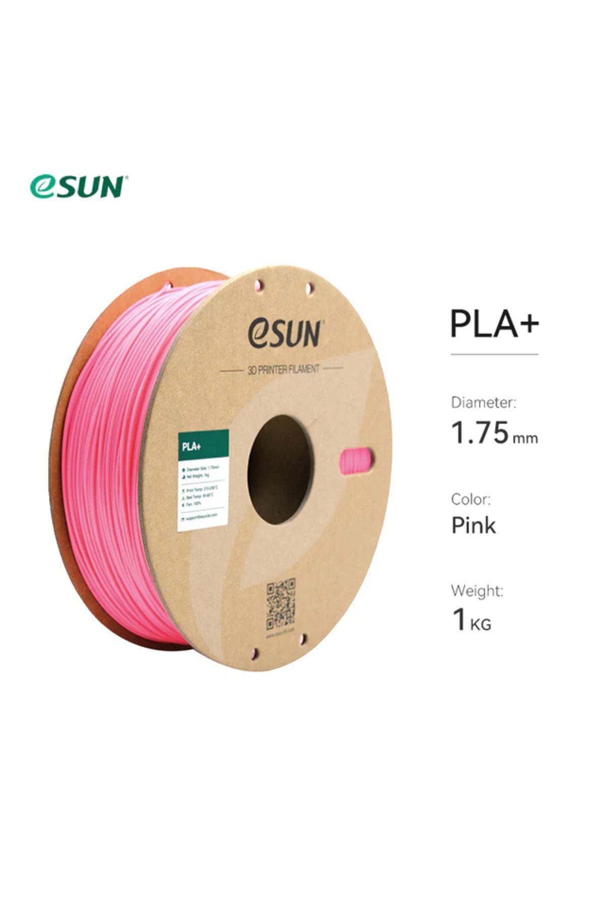 eSun Pembe Pla Plus Filament 1.75mm 1 Kg