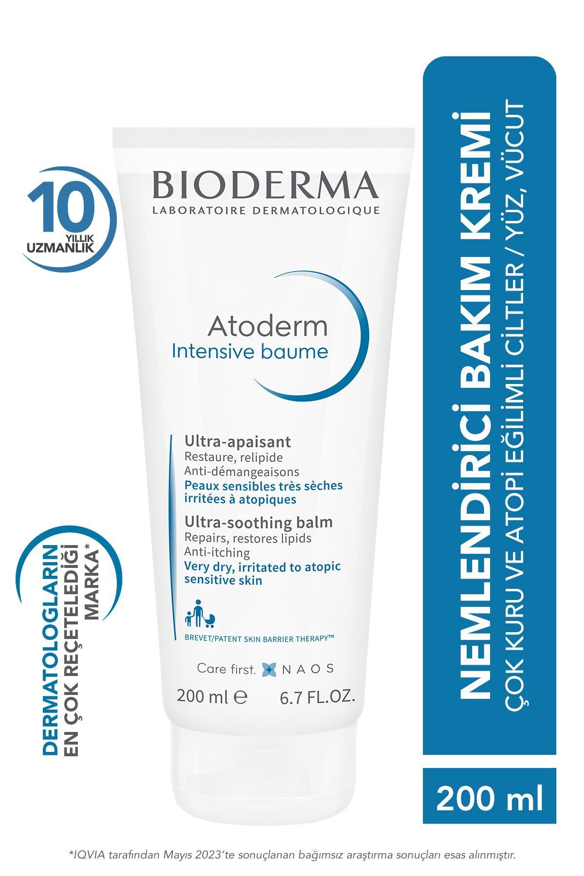 Bioderma Atoderm Intensive Balm Çok Kuru Atopi Eğilimli Cilt Nemlendirici Onarıcı Krem Yetişkin, Çocuk 200 ml