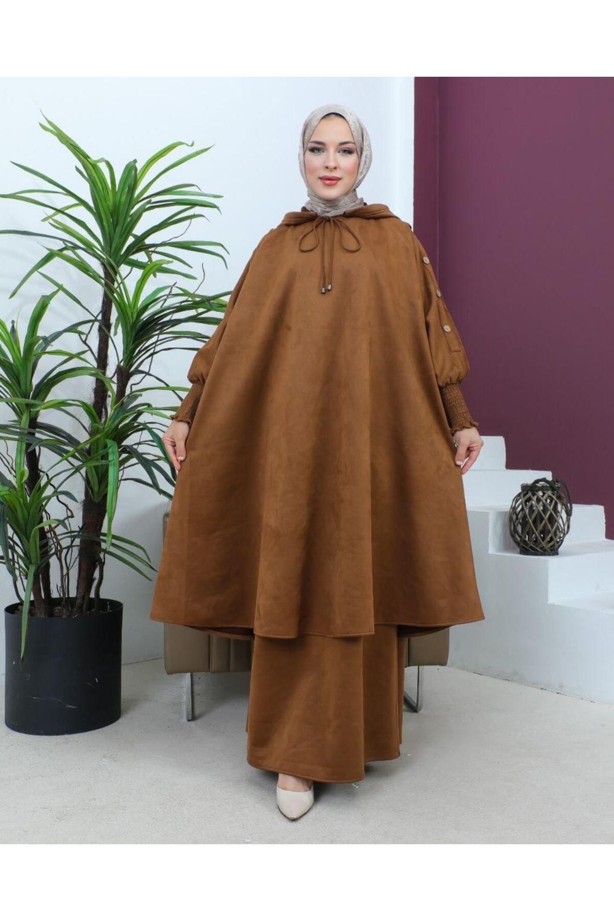 Tebrikler tekstil Yeni Sezonlu Kadın Kışlık Çarşaf Bol Kesim Ve Kapşonlu Model 830