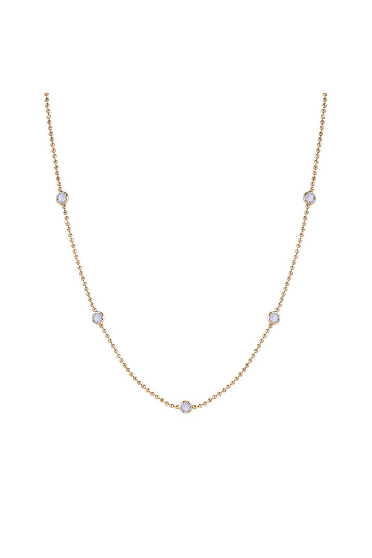 NOMİNATİON Bella Necklace Ed Bloom In 925 Silver And Crystals (long) (037_crystal With Yellow Gold Finis)