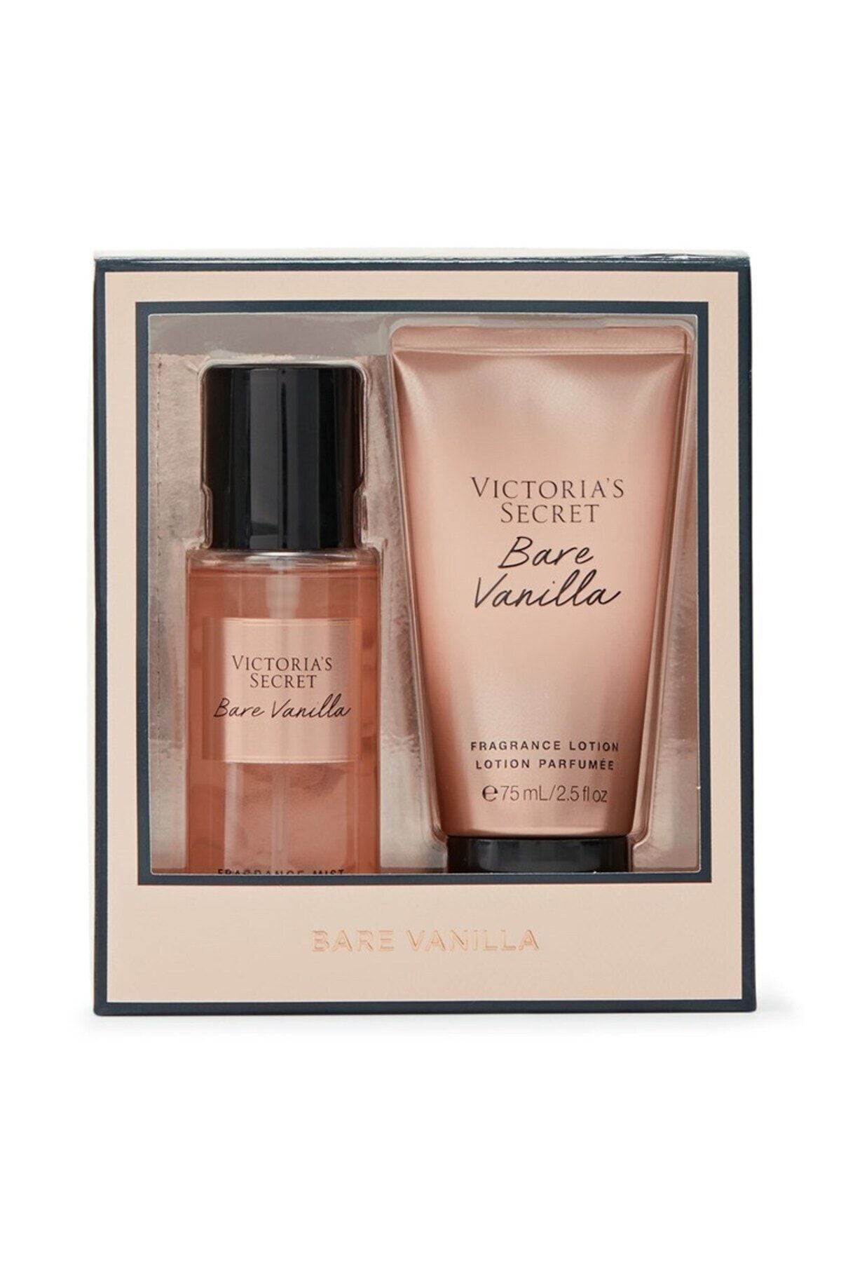 Victoria's Secret Bare Vanilla Seyahat Boy Vücut Spreyi & Losyonu Seti