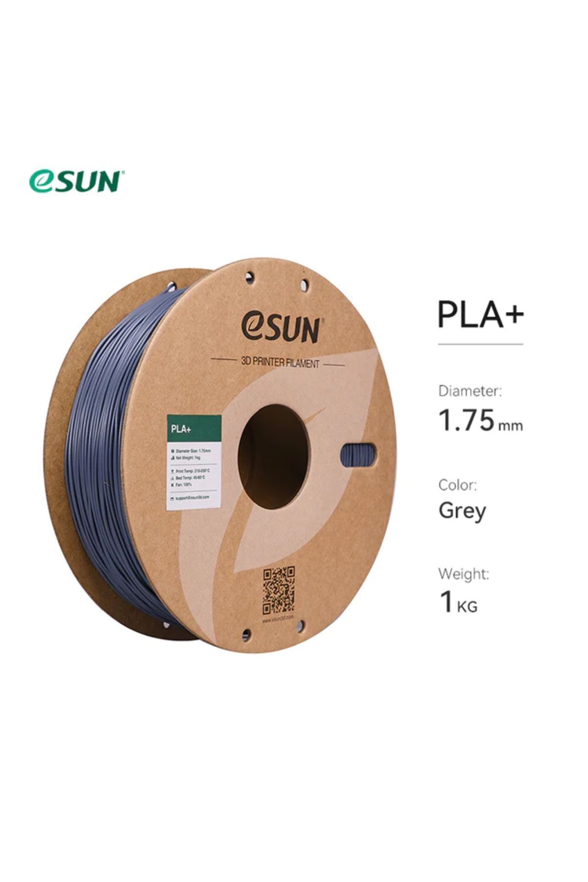 eSun Gri Pla Plus Filament 1.75mm 1 Kg