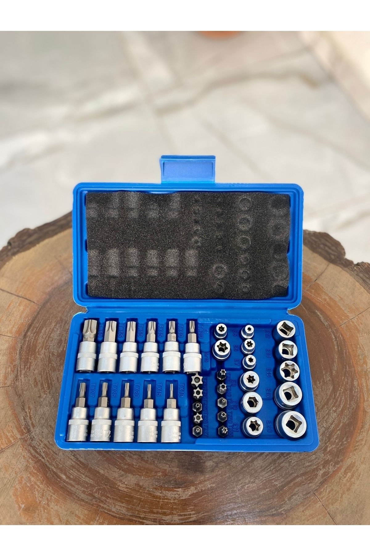 new power plus 34 Parça 3/8 - 1/4 Torx Bits Uçlu & E-lokma Anahtar & Torx Lokma Takımı Ürün