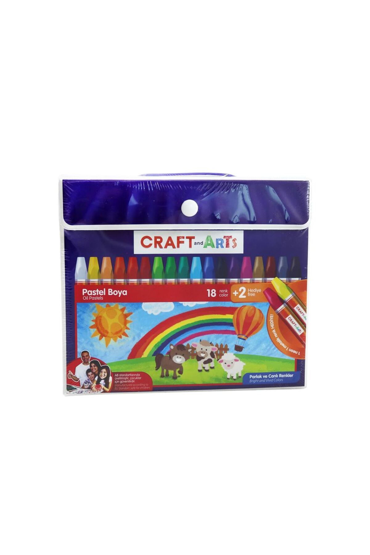 Craft and Arts U1518 18 2 Renk Çantalı Pastel Boya