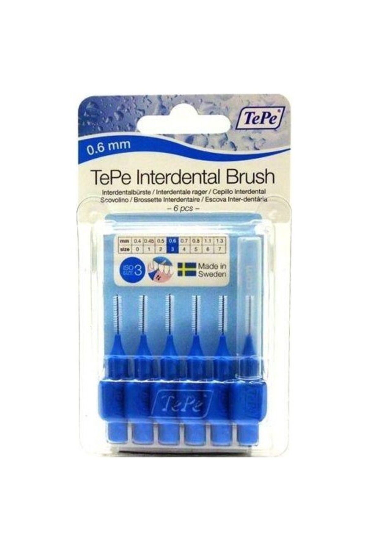 TePe Interdental Brush Arayüz Fırçası Mavi 0.6 Mm 6 Lı