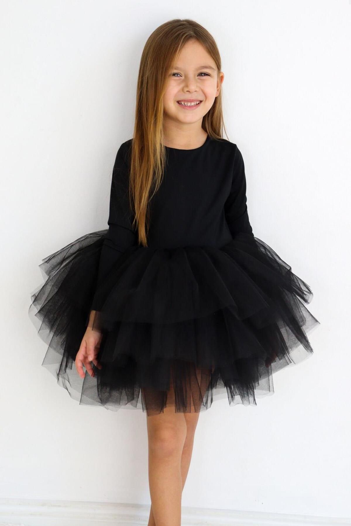 Le Mabelle Siyah Tütü Etekli Kız Çocuk Balerin Elbise - Miranda