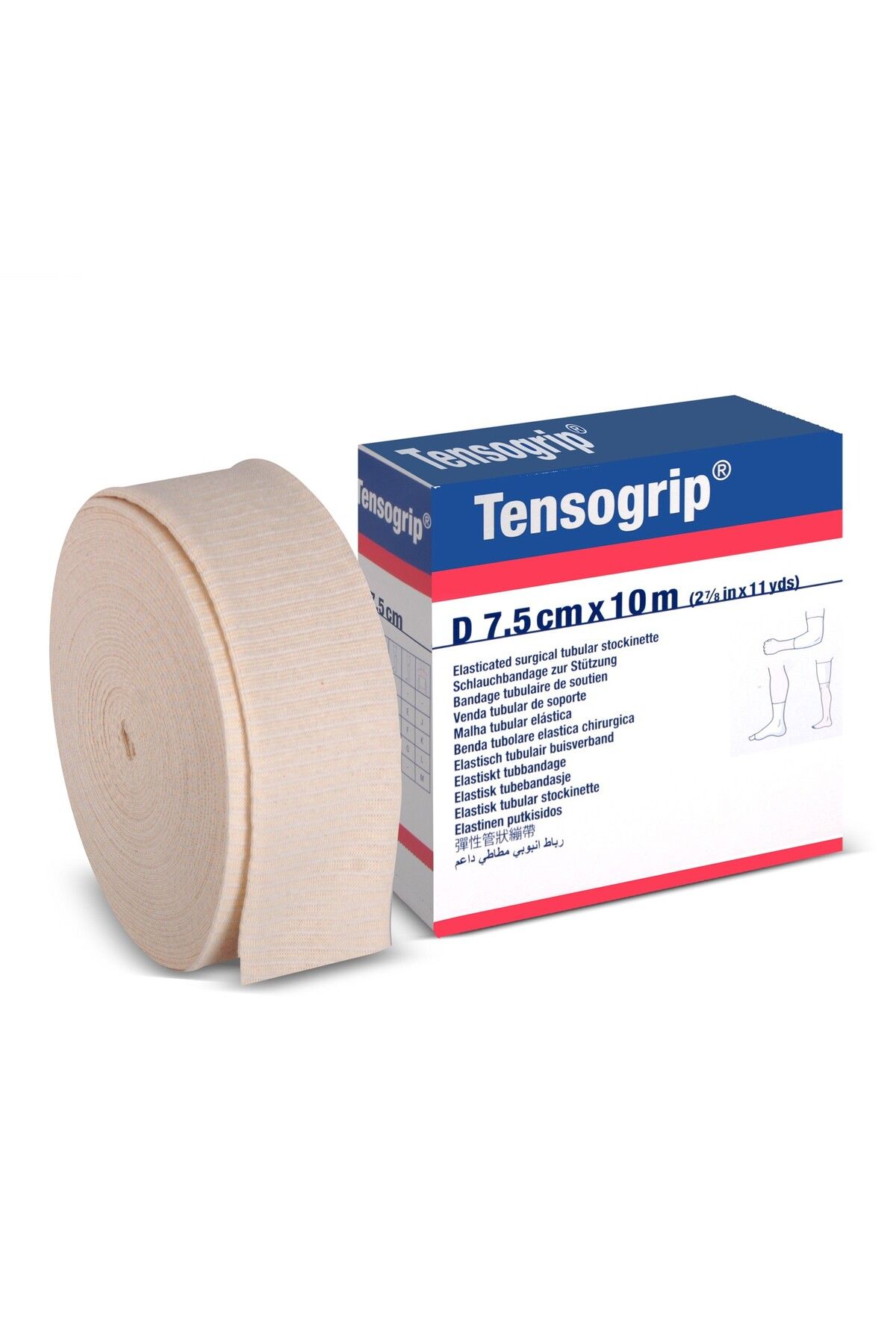BSN Tensogrip Tubular Bandaj Boru Bandaj 7,5cm X 10m Beyaz D Beden