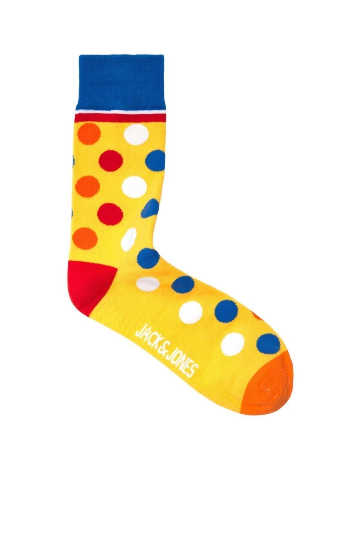 Jack & Jones Cheer Dot Socks Erkek Sarı Çorap 12204680-22