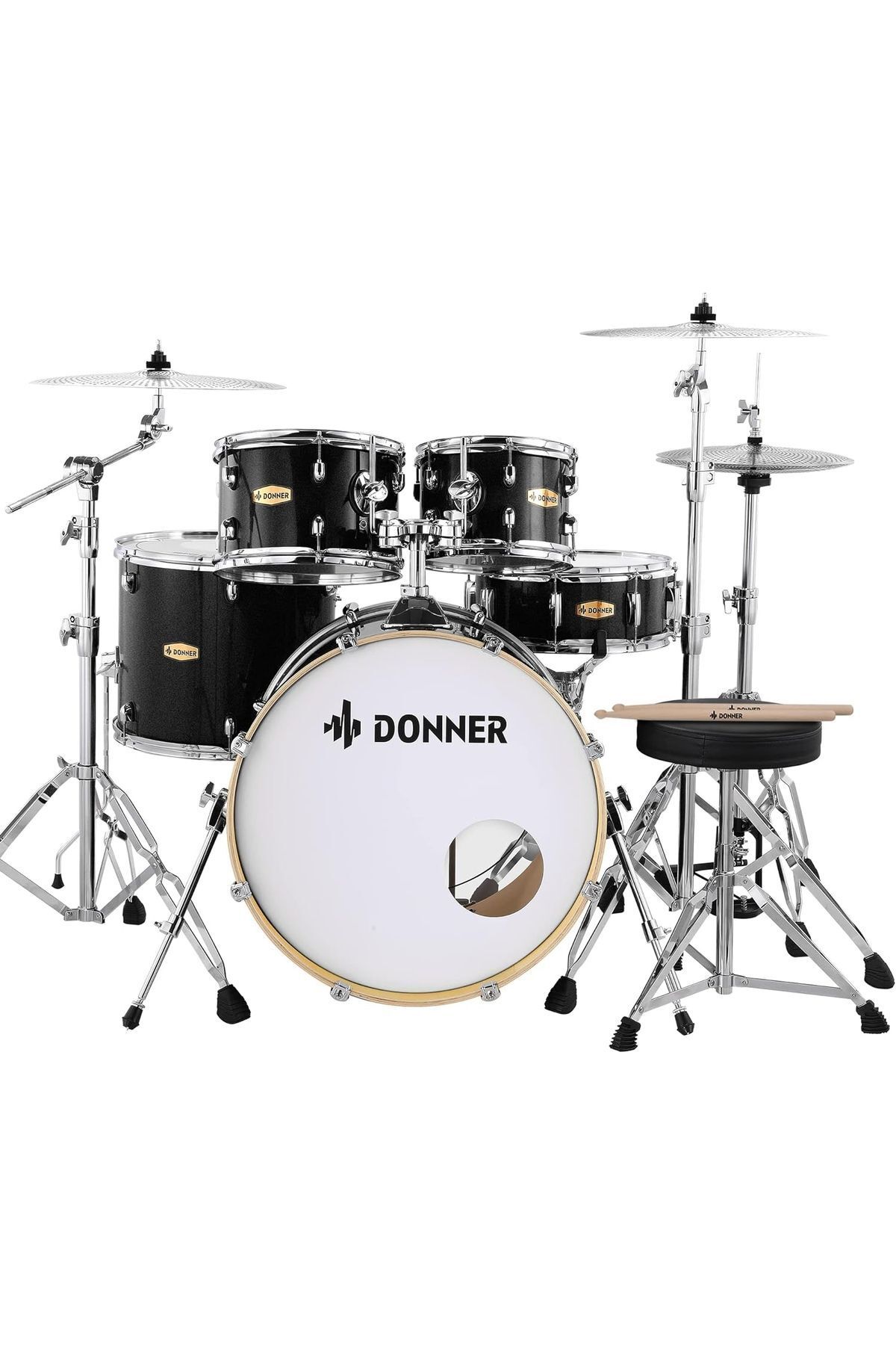 Donner Dds-520 22" 5-parça Silent Set Akustik Davul
