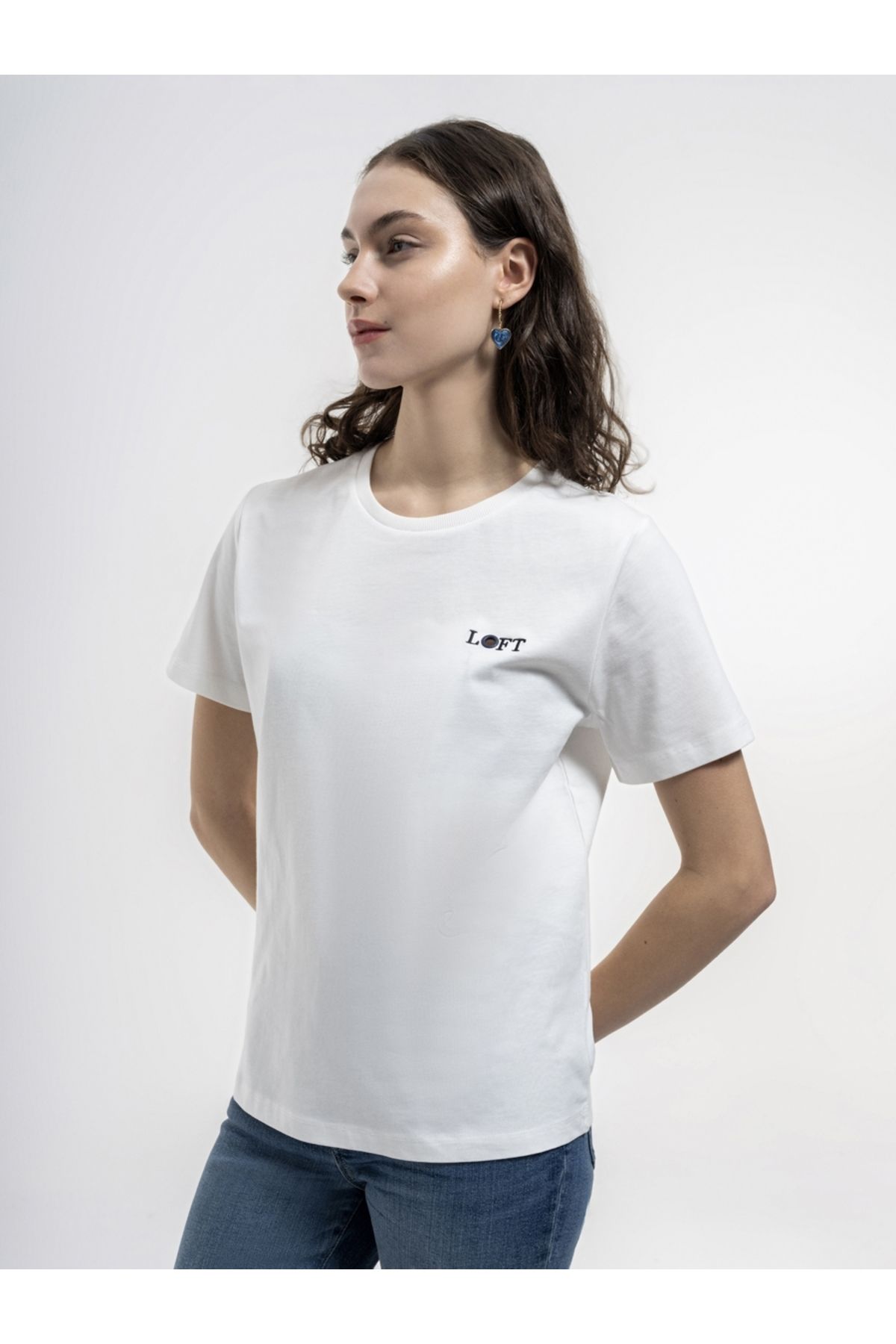 Loft Kadın T-shirt Lf2035457 Off Whıte
