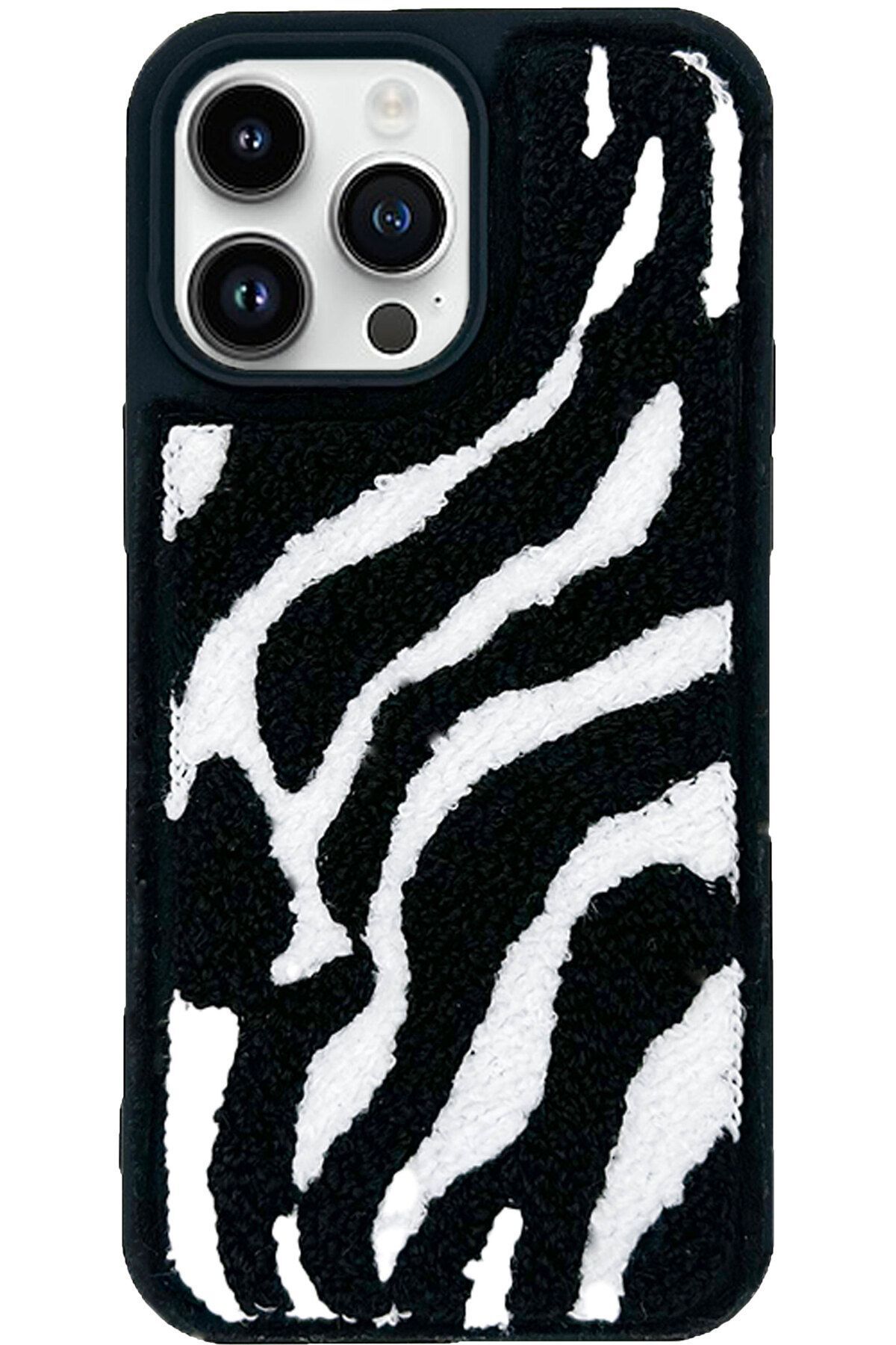 Modriq Apple Iphone 12 Pro Max Zebra Punch Nakışlı Premium Telefon Kılıfı