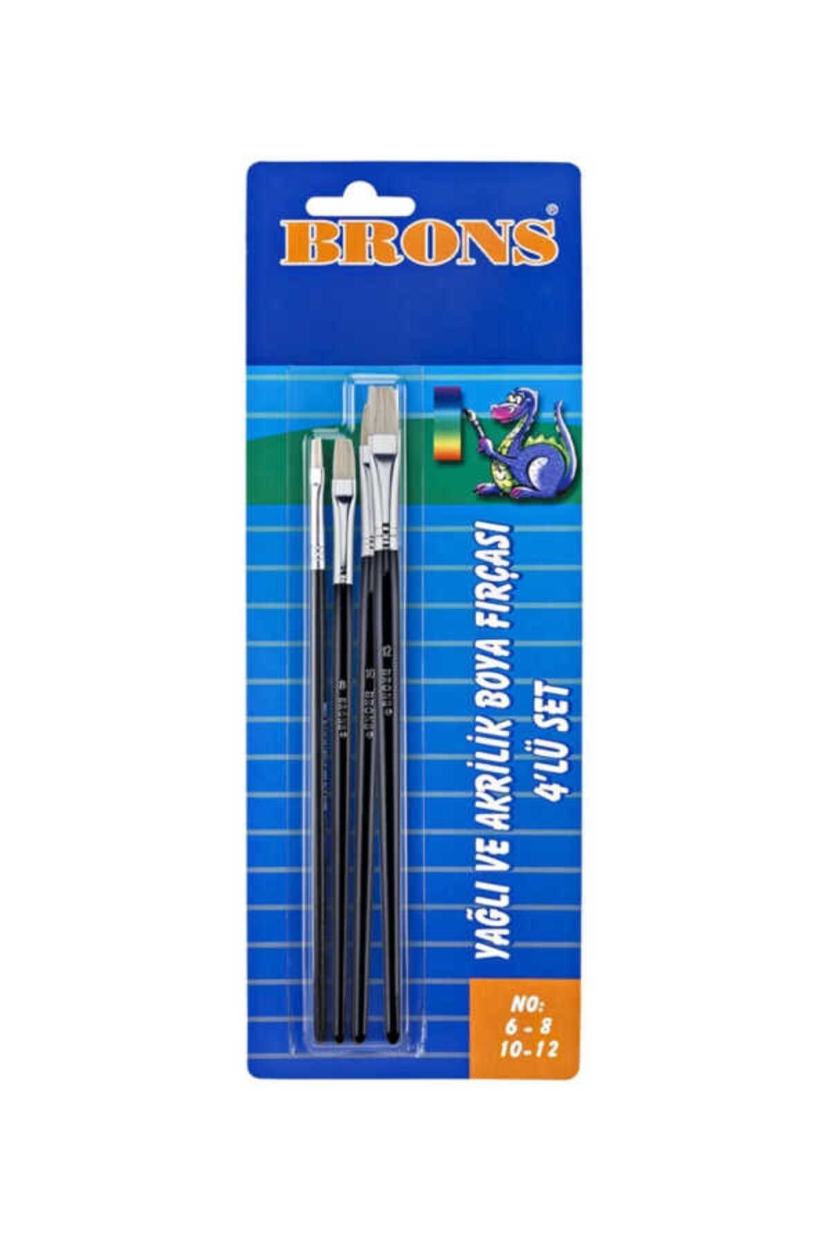 Brons Yağlı Ve Akrilik Boya Fırça Seti 4 Lü Br-522