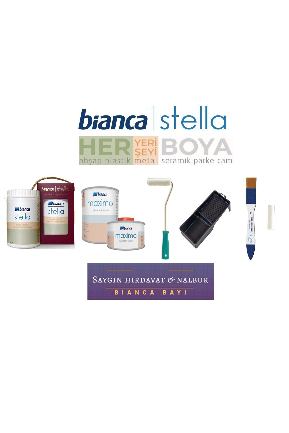 Bianca Stella Mutfak Tezgahı Boyama Seti Beyaz