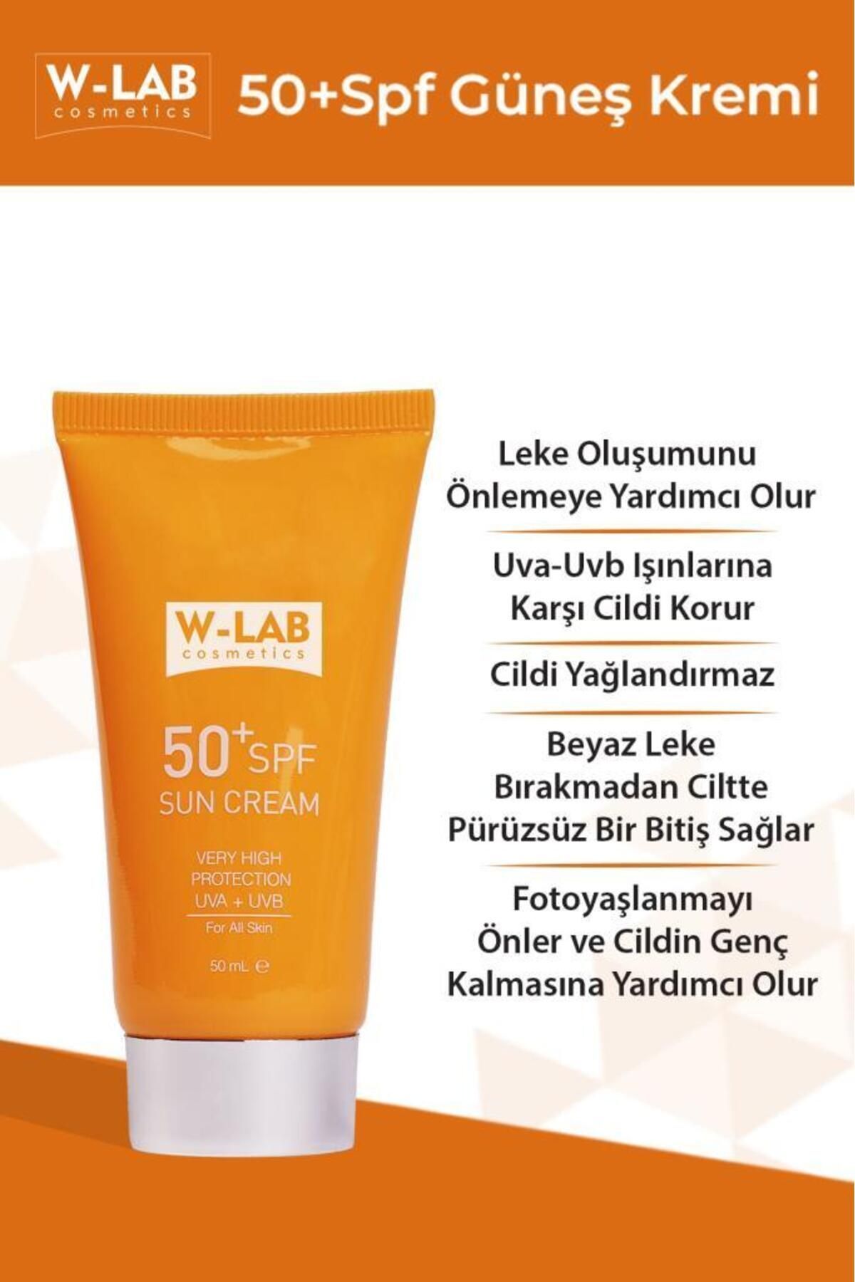 W-Lab Kozmetik W-lab Sun Cream Spf50+ Güneş Koruyucu 50 Ml