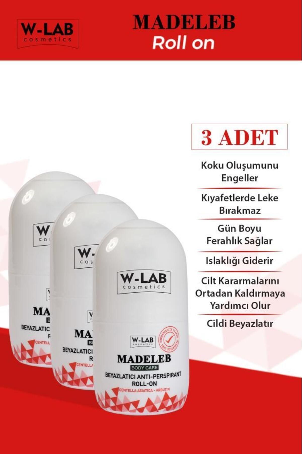 W-Lab Kozmetik W-lab Madeleb Roll On 3 Lü Set