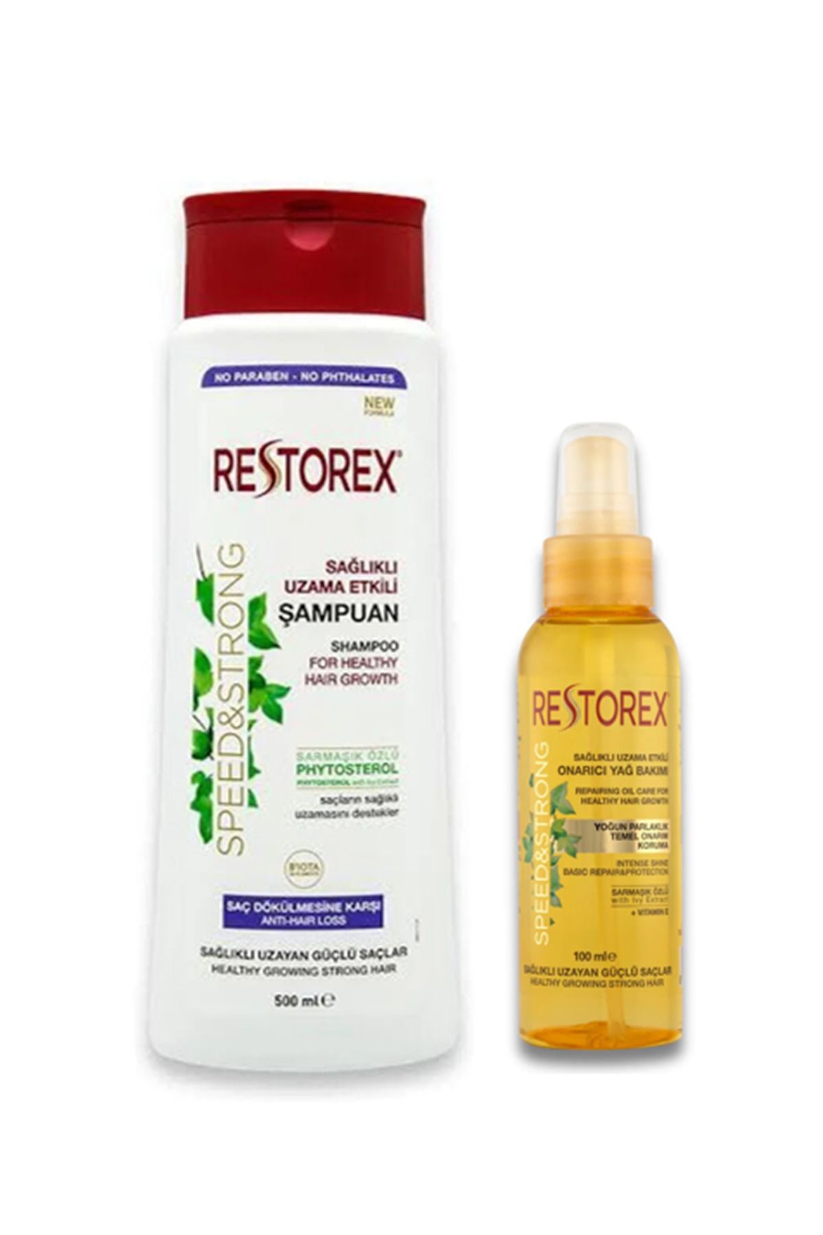 Restorex Sarmaşık Özlü Saç Dökülmesine Karşı Şampuan 500 Ml Ve Saç Onarıcı Yağ Bakımı 100 Ml