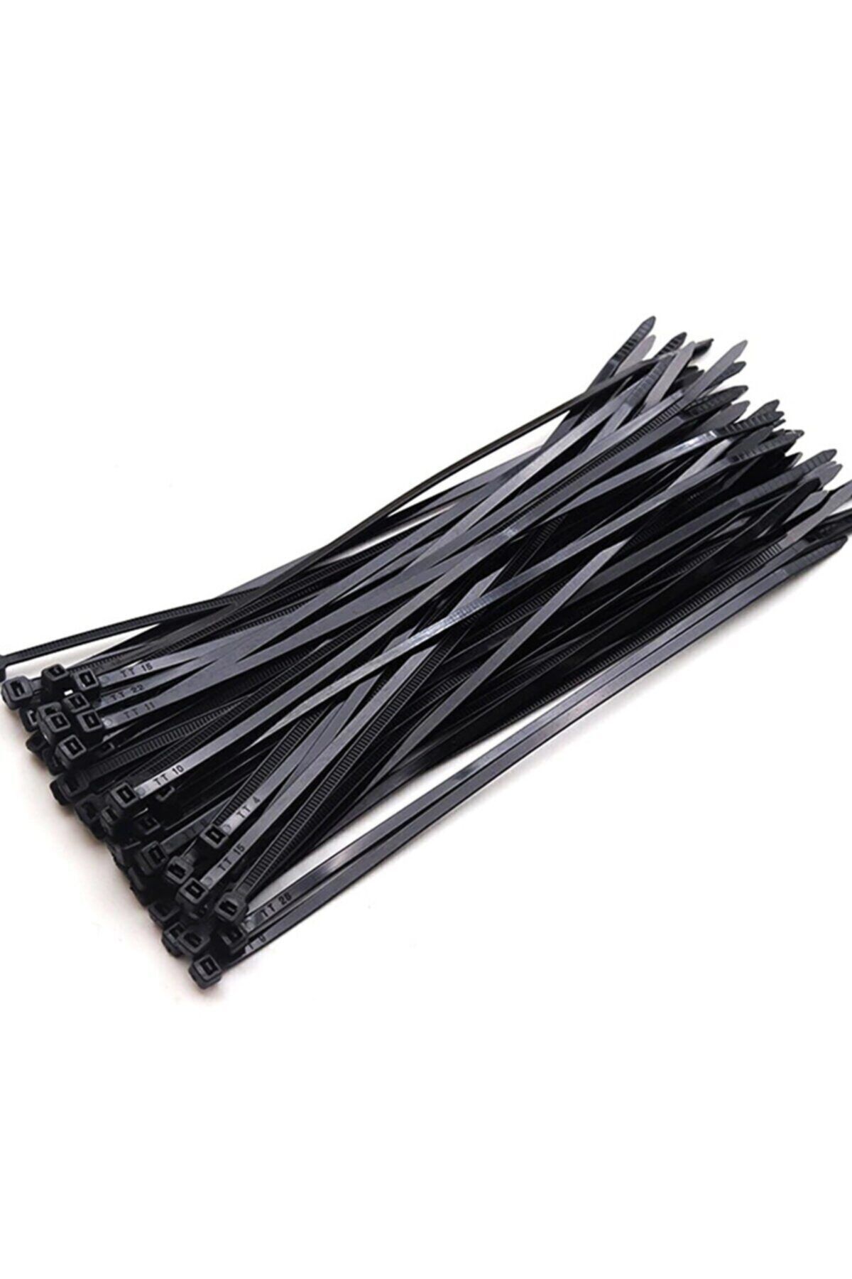 MJ VİSİON 100 Adet Siyah Plastik Kelepçe Cırt Kablo 2.5 10cm Uzunluk.
