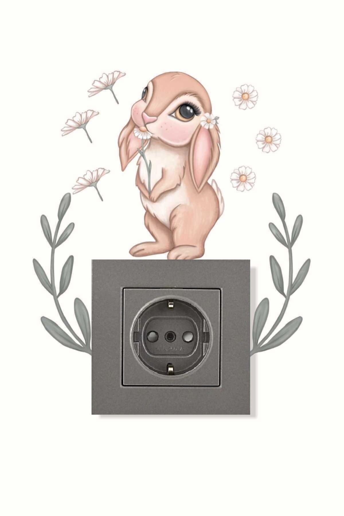 KT Decor Tavşanın Rüyası Dekoratif Priz Sticker - Sim660