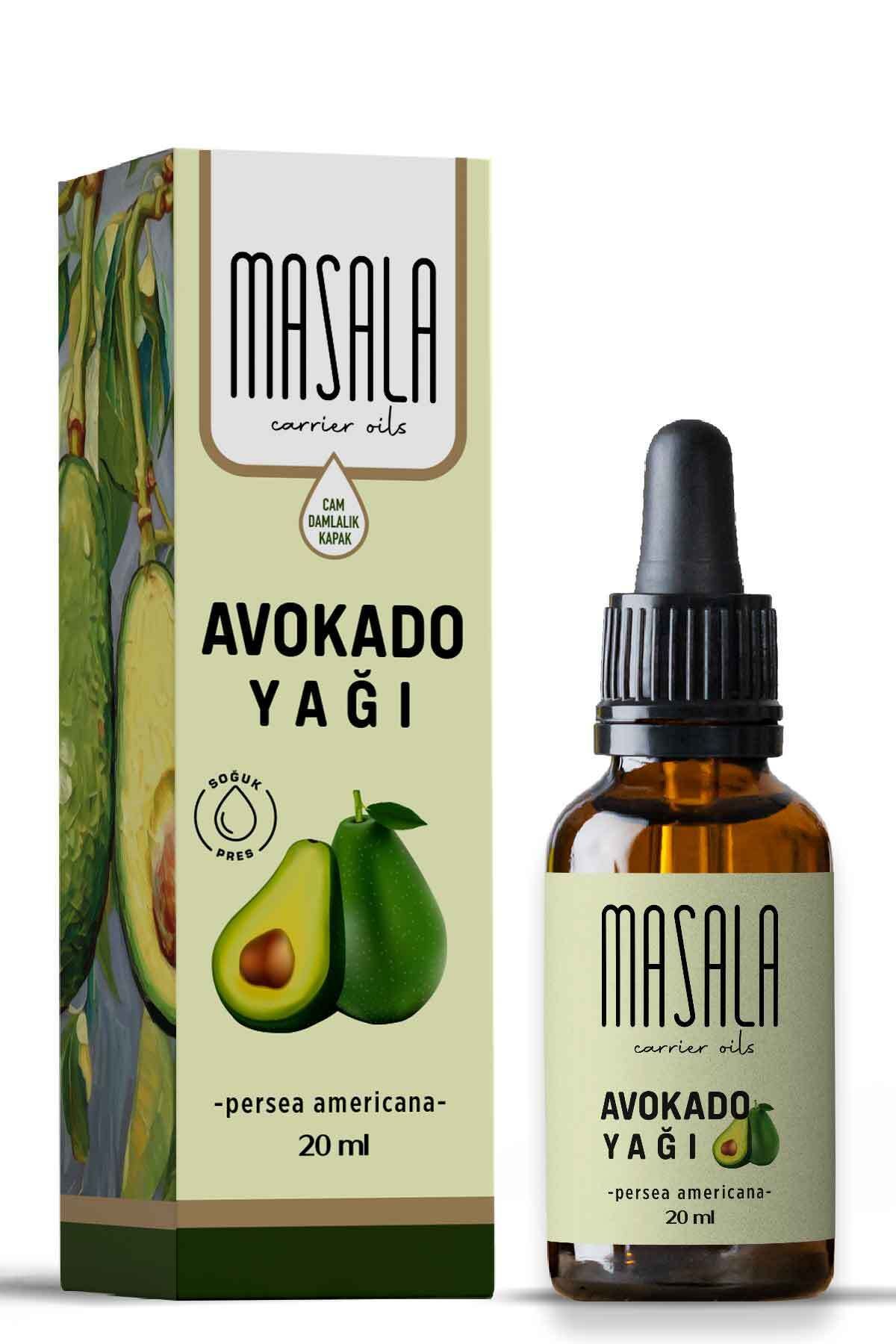 Masala Saf Avokado Yağı 20 ml. Soğuk Pres