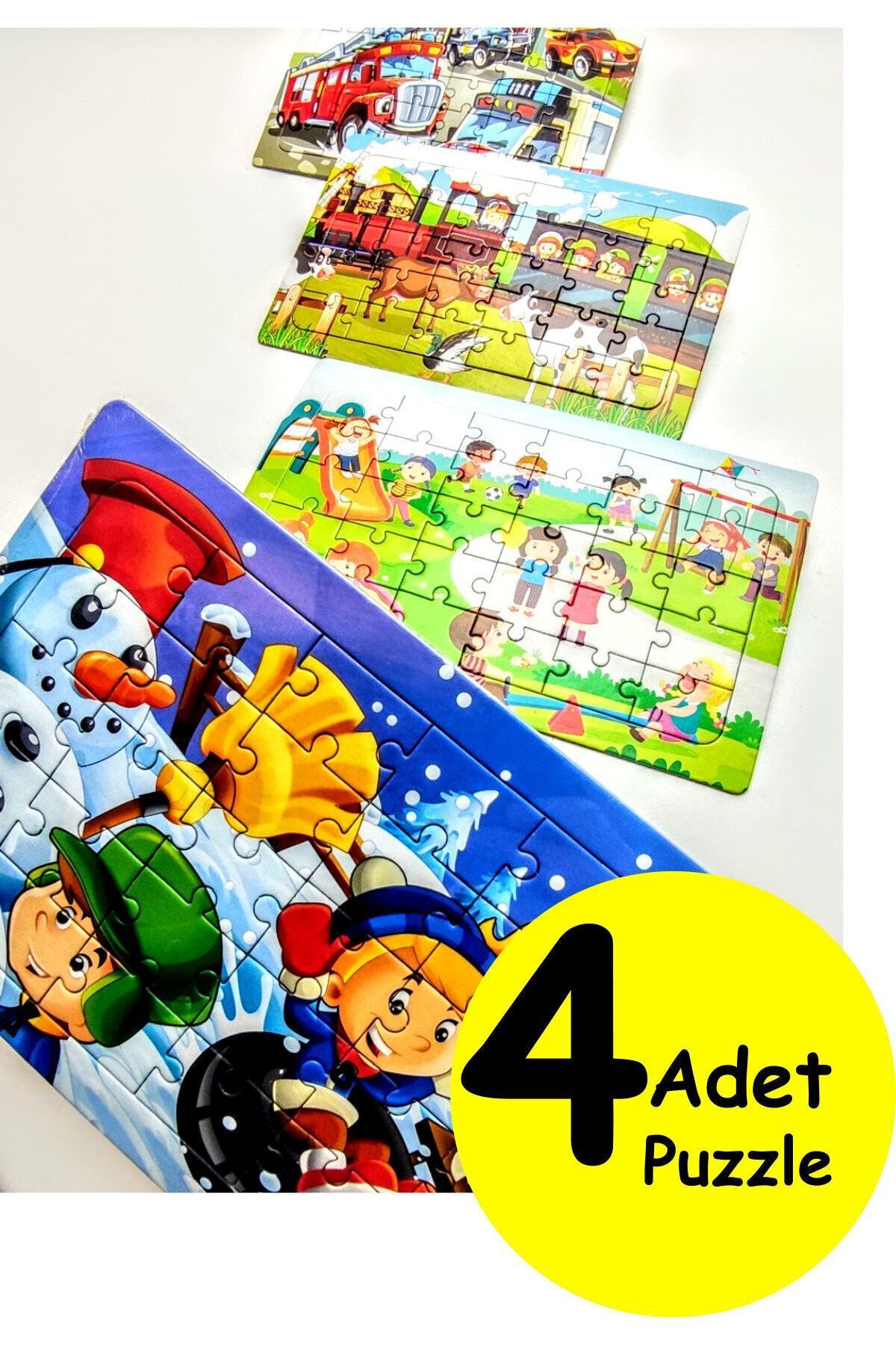 Schmülzer 4 adet Çocuk Puzzle - Çocuk Yapboz Macera Zamanı 30 Parçalı