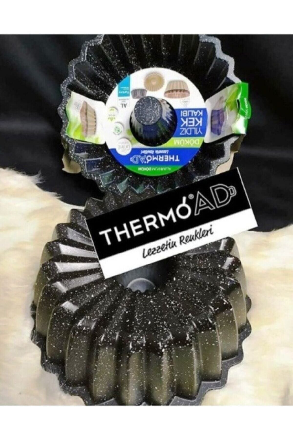 ThermoAD 26 Cm Granit Döküm Yıldız Kek Kalıbı Gri