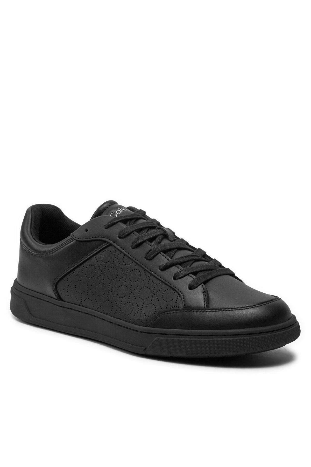 Calvin Klein Erkek Marka Logolu Rahat Taban Bağıcıklı Siyah Sneaker HM0HM01428-0GL