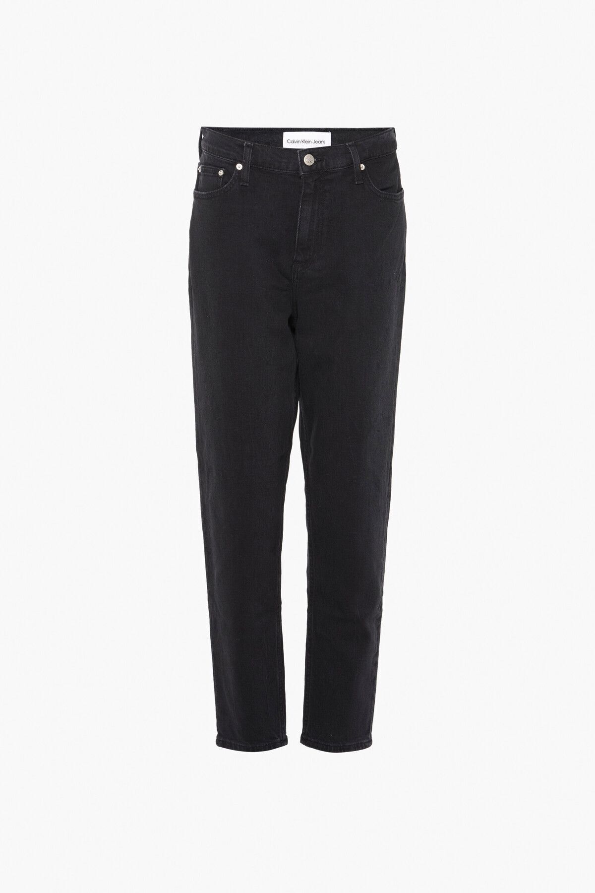 Calvin Klein Kadın Dokuma Kumaş Normal Bel Düz Model Siyah Jeans J20J221659-1BY