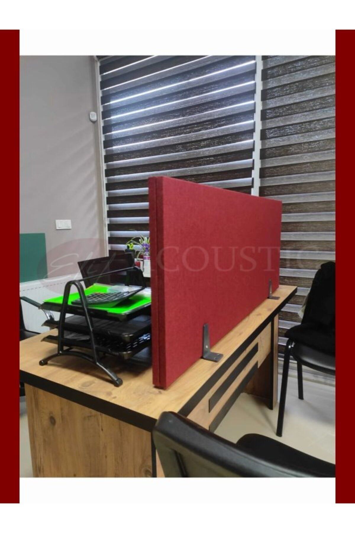 Elit Acoustic Red Akustik Masa Seperatörü 1 Adet 40x100x4 Cm Metal Ayaklı