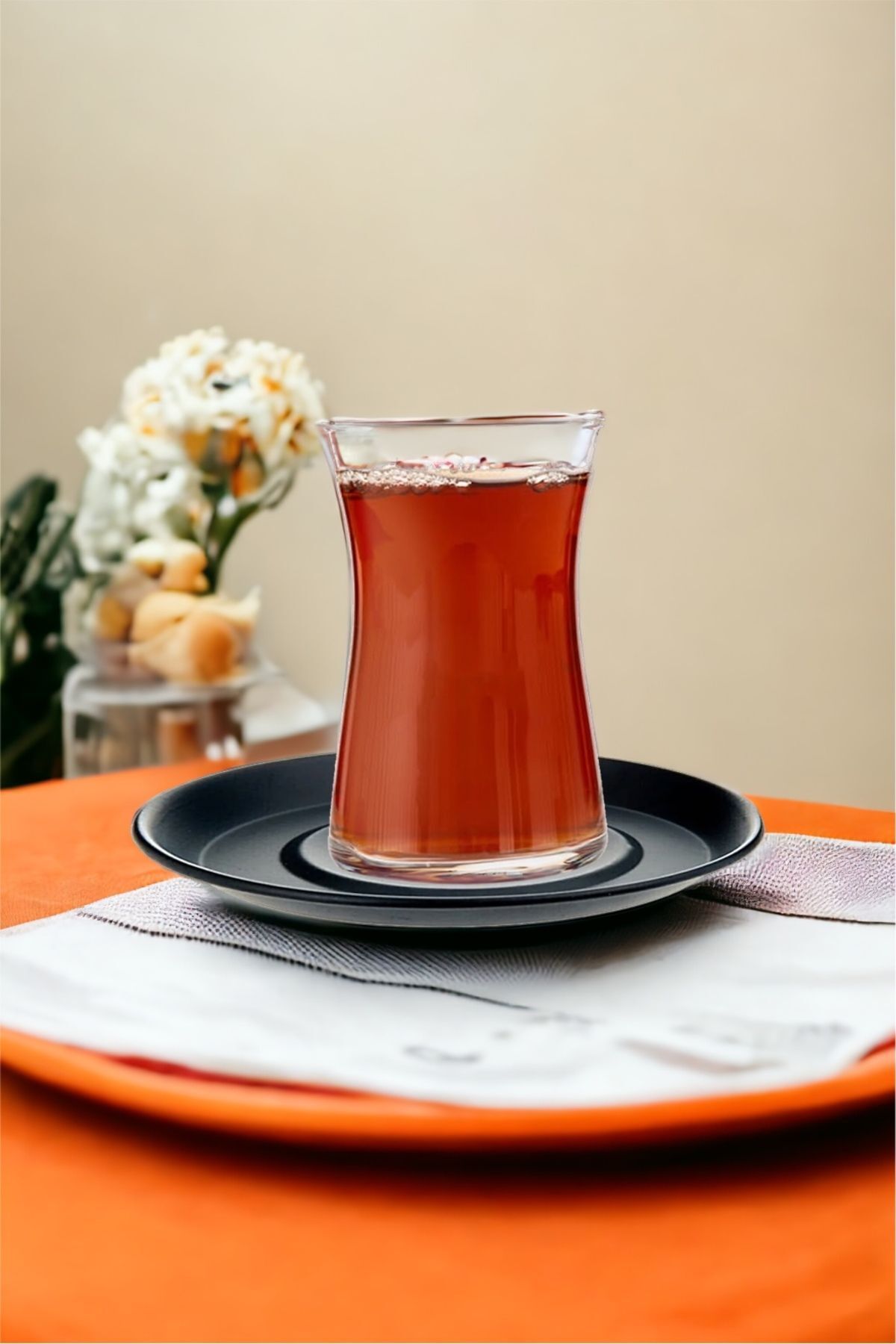 EVSTYLE ROMANTİK ÇAY TABAĞI - 6 lı set