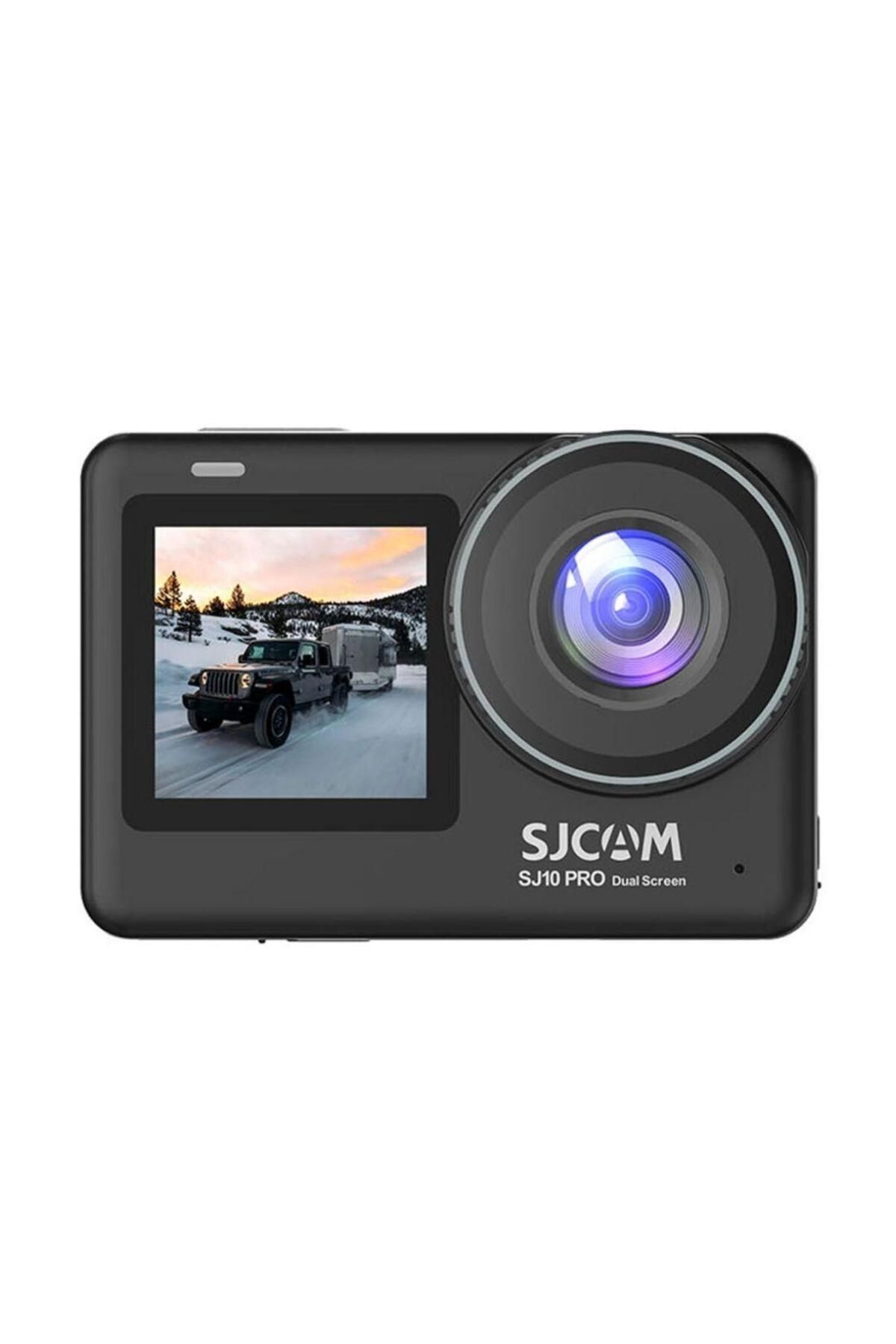 SJCAM Sj10 Pro Dual Screen 20mp 5g Wifi 4k60 Uhd 154° 240fps H.265 1300mah Aksiyon Kamerası Siyah