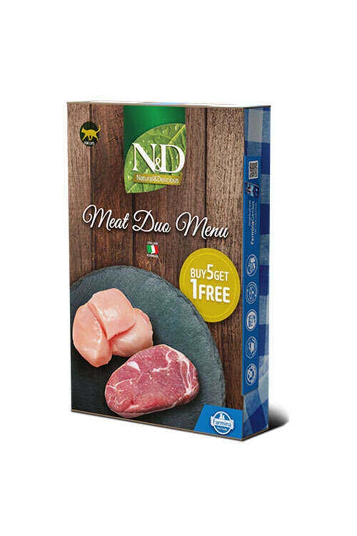 N & D Meat Duo Menü Kuzu Ve Tavuk Etli 6'lı 70 gr Yetişkin Konserve Kedi Maması