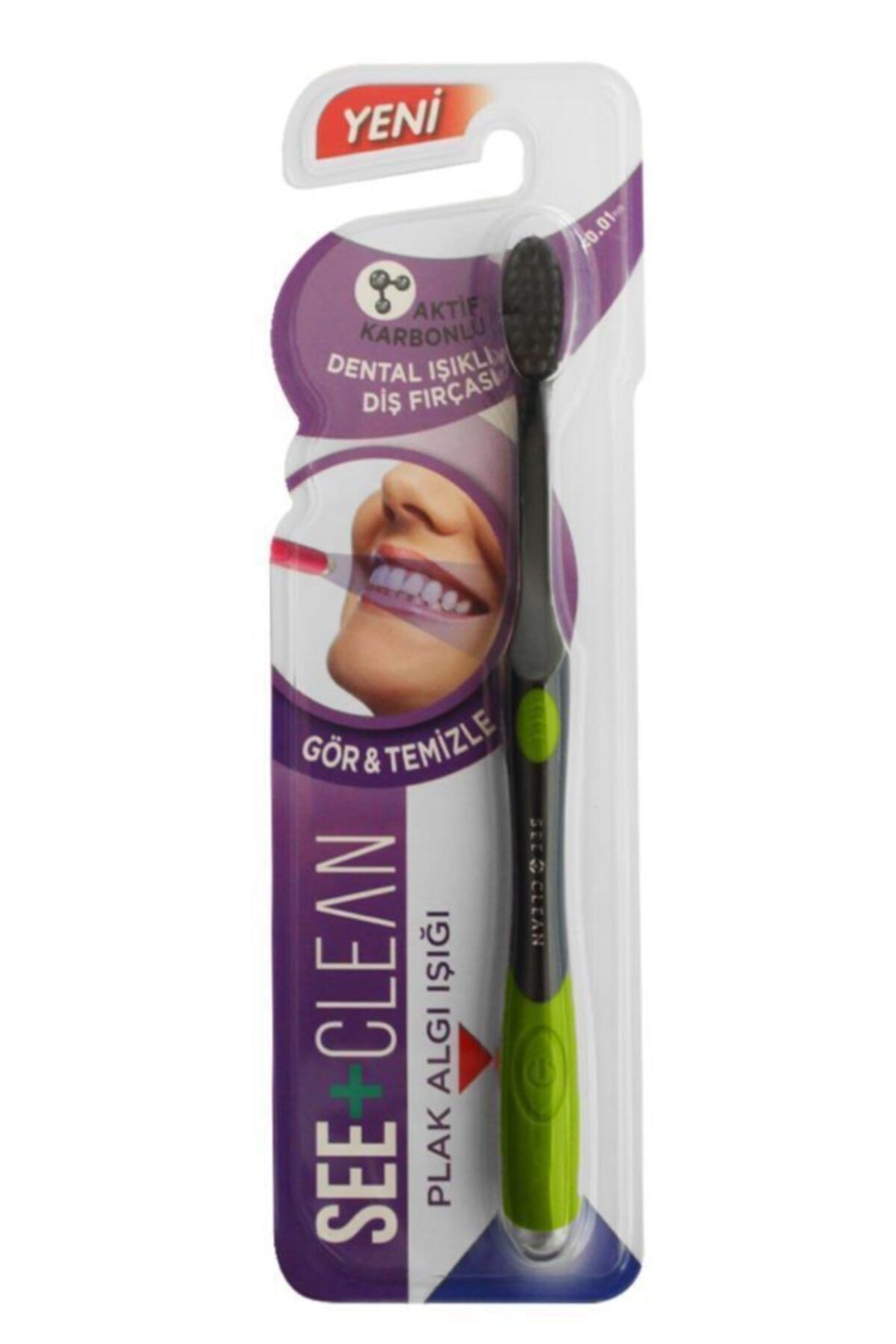 Dentiste See+clean Plak Algı Işıklı Diş Fırçası Yeşil