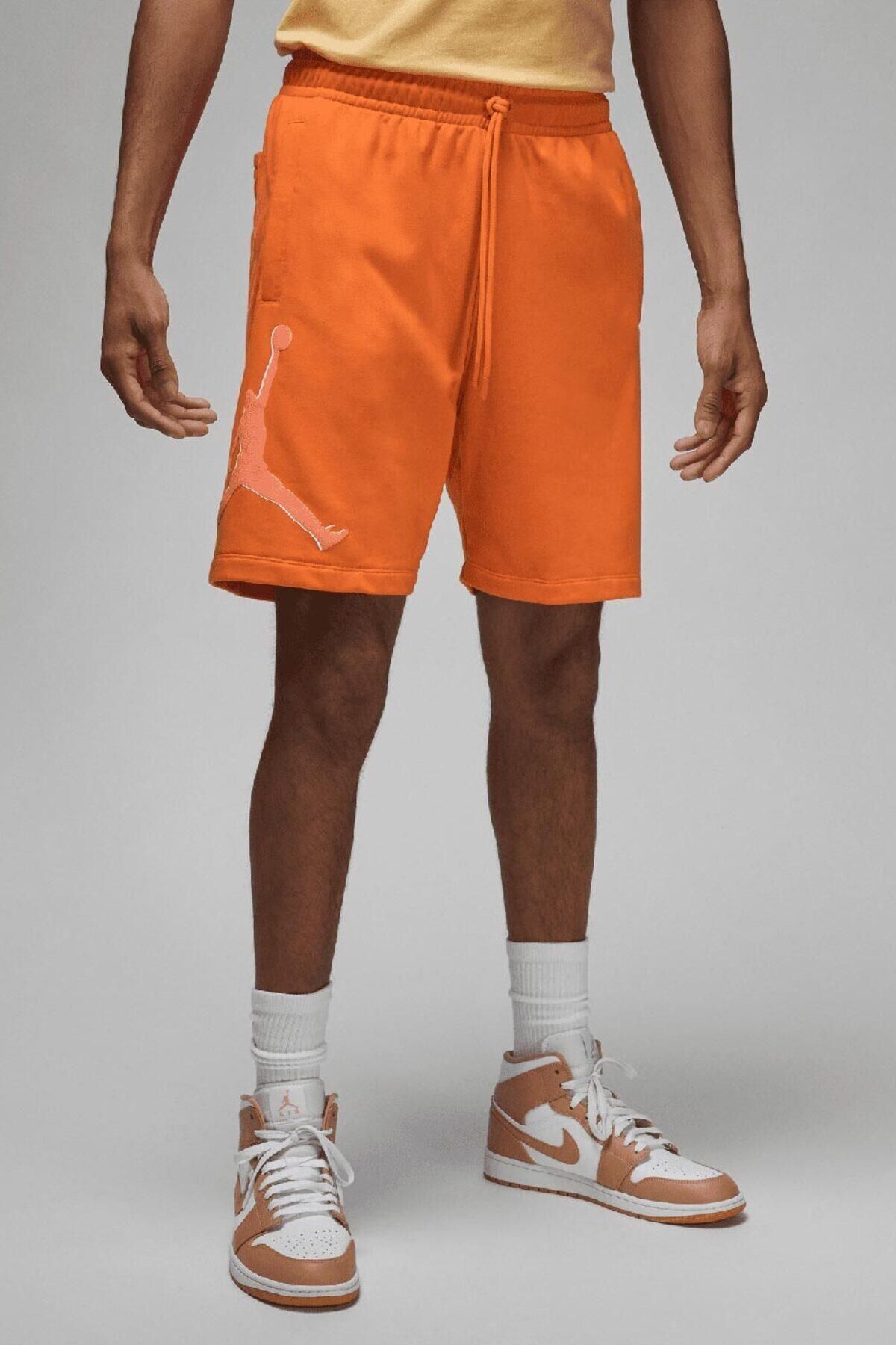 Nike Jordan Essentials Fleece Jumpman Logolu Erkek Turuncu Şort
