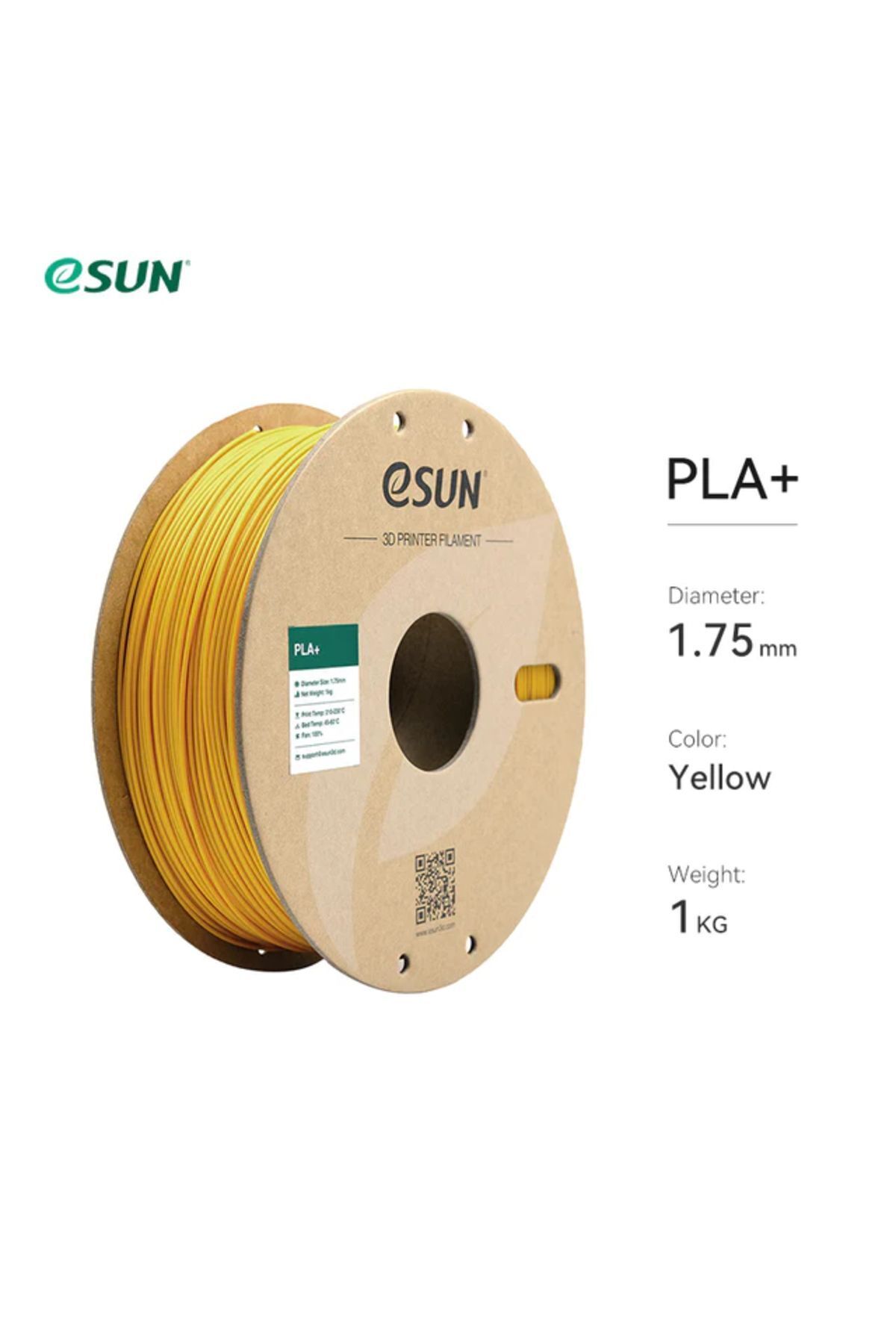 eSun Sarı Pla Plus Filament 1.75mm 1 Kg