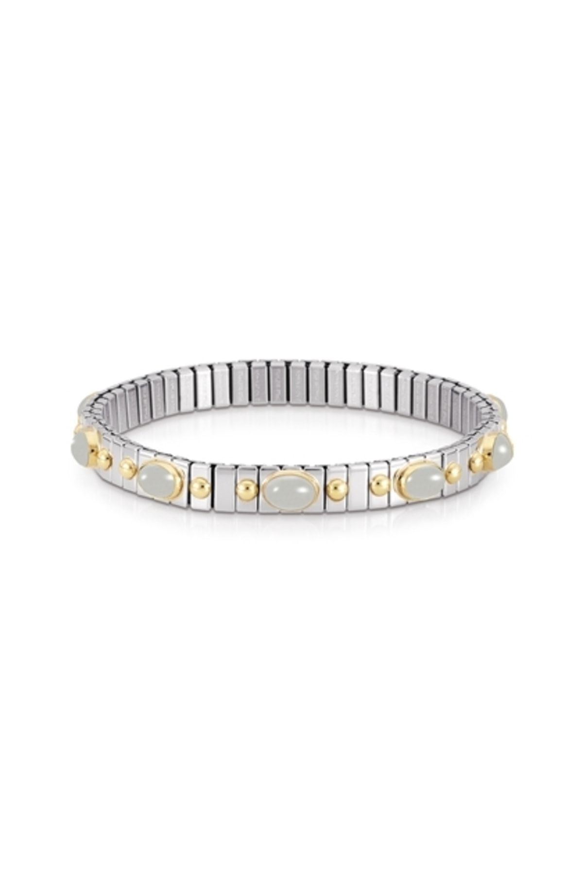 NOMİNATİON Extensıon Bracelet (s) In Stainless Steel With 18k Gold And 10 Stones (001_aquamarıne)