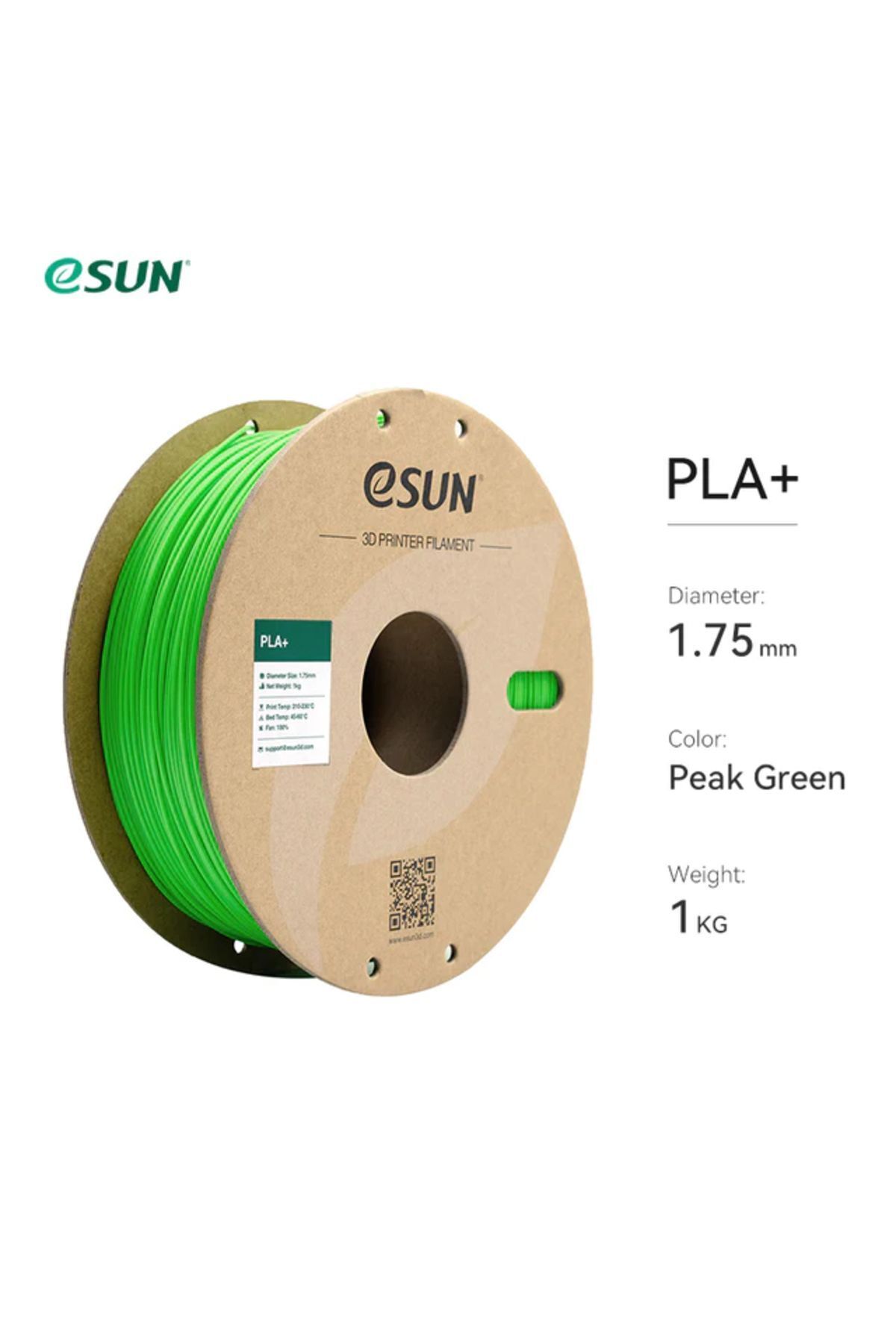 eSun Açık Yeşil Pla Plus Filament 1.75mm 1 Kg
