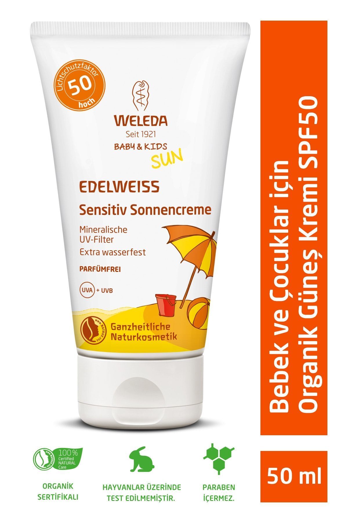 Weleda Edelweiss Organik Güneş Koruyucu Krem 50 ml Spf 50