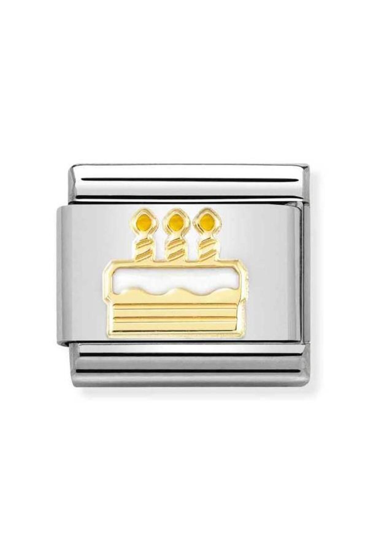 NOMİNATİON Composable Classic Dekoratif Link - Semboller - Doğumgünü Pastası - 18k Altın