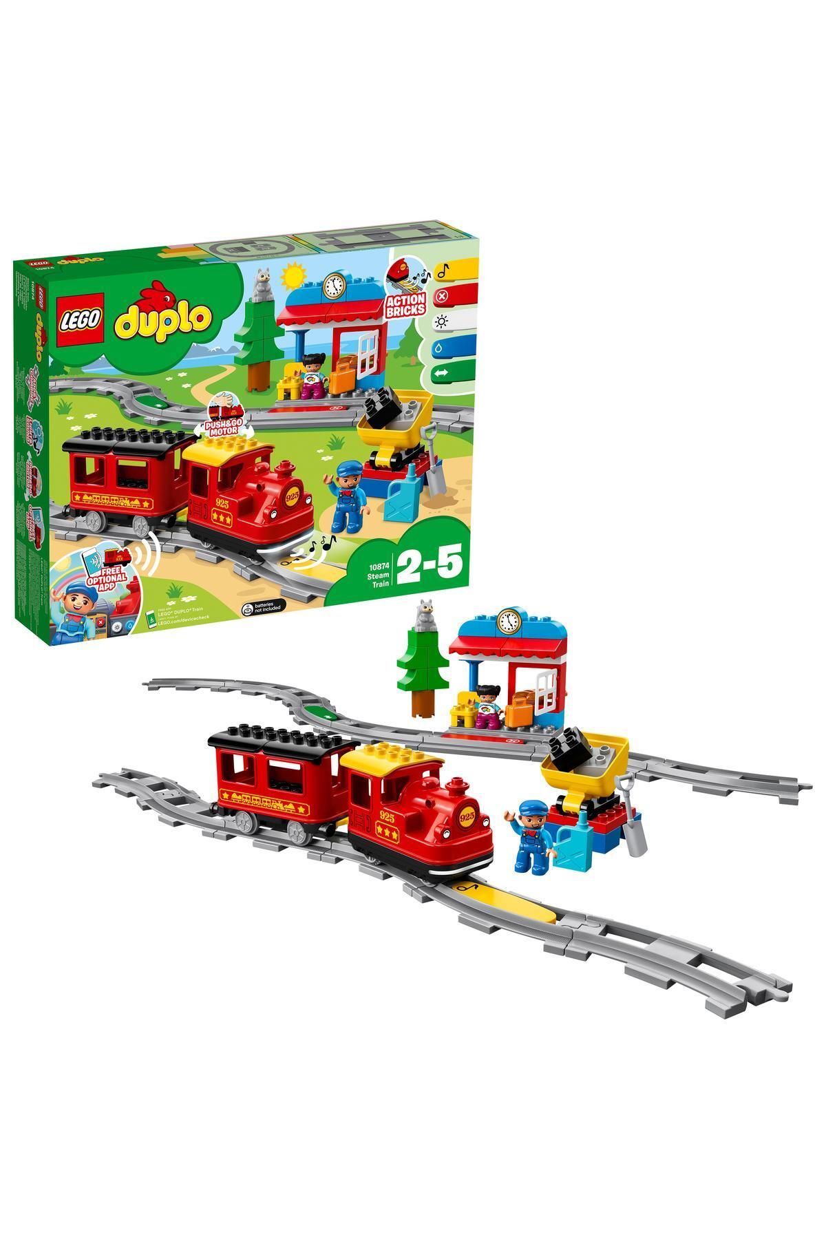 LEGO ® DUPLO® Buharlı Tren 10874 - Çocuklar için Oyuncak Yapım Seti (59 Parça)