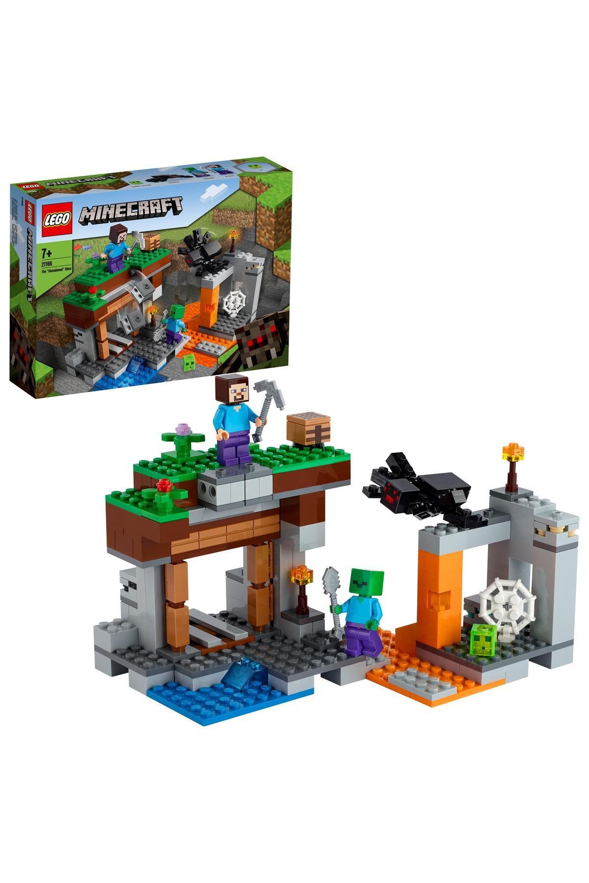 LEGO ® Minecraft™ Terk Edilmiş Maden 21166 - Çocuklar İçin Yaratıcı Yapım Oyuncağı Seti (248 Parça)