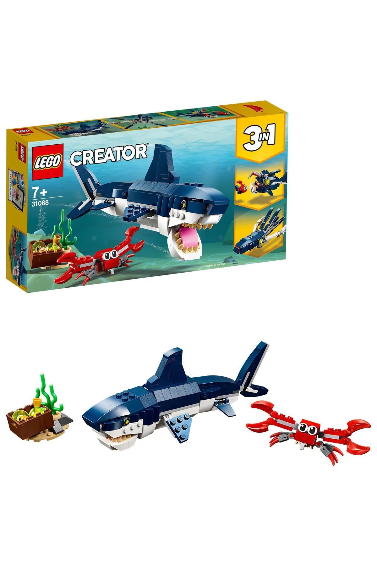 LEGO ® Creator 3’ü 1 Arada Derin Deniz Yaratıkları 31088 - Oyuncak Yapım Seti (230 Parça)