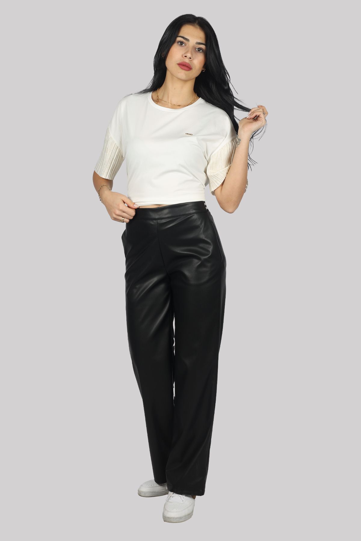 Ysatis Kadın Dokuma Kumaş Normal Bel Düz Model Siyah Pantolon IYS2000109-SİYAH